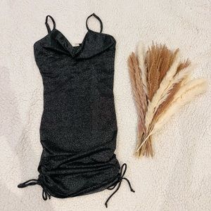 Glitter Drawstring Cami Dress